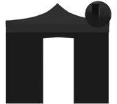 Cobertor lateral 3x2mt negro impermeable recambio para cenador plegable 3x3mt