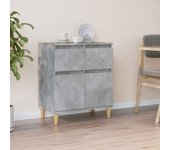 Aparador | aparador de comedor | armario de cocina de madera contrachapada gris hormigón 60x35x70 cm cfw92099