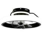 Ventilador de techo plafón led dinirot negro 50w 4800lm cct intensidad regulable con mando a distancia