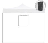 Lona lateral impermeable blanca 3x2mt con ventana cenador plegable 3x3mt