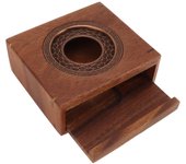 Calentador de té con forma de vela, estilo japonés, calentador de tetera de nogal, base potenciadora, diseño elegante, estufa universal para el hogar