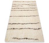 Alfombra fluffy 2371 shaggy rayas - crema / beige 180x270 cm