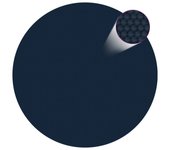 Vidaxl cubierta solar de piscina de pe flotante negro y azul 300 cm
