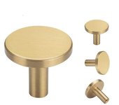 Juego de 4 ganchos de pared de latón cepillado, toalleros dorados para baño, perchero, toallero