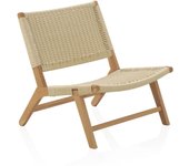 Sillón madera de haya con asiento y respaldo trenzado