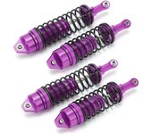 Juego de amortiguadores de aceite delanteros y traseros para camión traxxas slash 4x4/huanqi 727 mountain rat (morado)