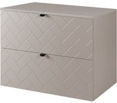 Mueble de baño, cashmere, 80 x 57 x 46 cm, tiradores negros