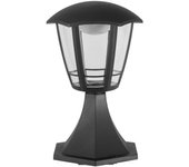 Farol era led negro de polipropileno sobre base de exterior 6 caras