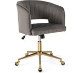 Costway silla de oficina, silla de escritorio giratoria con respaldo inclinado 120°, asiento ancho 52cm, altura ajustable de 50-60 cm, ruedas giratori