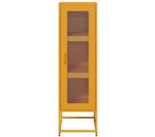 Aparador | aparador de comedor | armario de cocina de acero laminado en frío amarillo 36x39x123 cm cfw96259