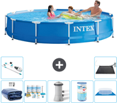 Paquete de piscina - intex - alrededor - 366x366x76 cm + accesorios a1598