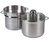 Krüger spa 24 pentola per spaghetti, acciaio inossidabile, argento