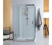 Mampara de ducha corredera 70x90x70 con cristal transparente por las tres caras de 6mm