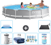 Paquete de piscina - intex - alrededor - 366x366x76 cm + accesorios a2122