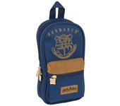 Plumier mochila harry potter magical marrón azul marino (12 x 23 x 5 cm) (33 piezas)
