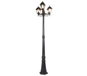 Farola clásica negra 3-luces ip44 - capital