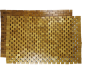 Alfombra de baño rectangular de bambú borneo 50 x 80 cm - antideslizante - sensea