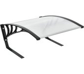 Garaje para robot cortacésped - 78 x 103 x 45,5 cm negro y transparente [casa.pro]