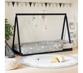 Estructura de cama para niños madera de pino negro 80x200 cm v5577 80 x 200 cm / negro