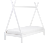 Beliani cama con dosel de madera blanca 90 x 200 cm devay