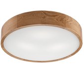 Lamkur round plafón cilíndrico roble, 3x e27