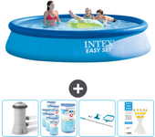 Paquete de piscina - intex - alrededor - 396x396x84 cm + accesorios cb94