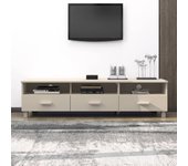 Mueble para tv de madera maciza pino marrón miel 158x40x40 cm
