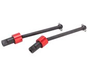 2 ejes de transmisión cvd rc de alta dureza, estables y de fácil montaje, para traxxas latrax teton (rojo)