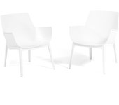 Conjunto de dos sillones de exterior / jardín betty blancos