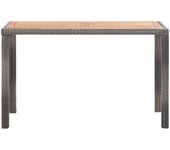 Mesa de jardín，mesa para exteriores，mesa de patio madera maciza acacia gris y marrón 123x60x74 cm cfw10664