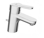 Mezclador de lavabo hansa hansaprimo, baja presión, para calentadores de agua abiertos, con desagüe, proyección: 107mm, 49571103
