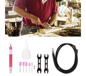 Bolígrafo de grabado neumático  mini amoladora neumática de matriz en color rojo rosa de 65 000 rpm con tubo