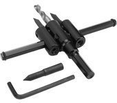 Kit de sierra perforadora ajustable de acero de aleación para cortar madera y plástico de forma redonda (
