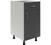 Mueble bajo haaus karo, 1 cajón, 1 puerta, antracita/blanco, 40 x 50 x 80 cm