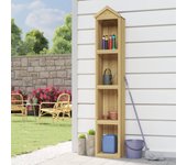 Caseta herramientas jardín 40x33x222 cm madera pino impregnada