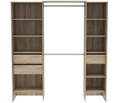 Vestidor abierto con 3 cajones kronen - roble
