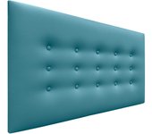 Dhome cabecero de polipiel con 3 hileras de botones cabezal tapizado cama lujo (turquesa, 105cm)
