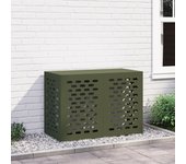 Vidaxl cubierta de aire acondicionado verde oliva 100x50x70 cm acero