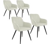 Tectake 4 sillas acolchadas