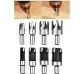 Juego de 8 brocas para cortar madera de acero al carbono, vástago redondo de 10 mm, accesorio para brocas