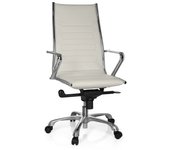 Sillón de oficina pariba iii piel sintética blanco hjh office