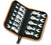 Beta 142c/a12 - set chiavi combinate corte diritte a cricchetto in astuccio - 12 pezzi