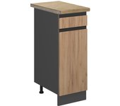 Vicco mueble bajo de cocina r-line, roble dorado, 30 cm , et roble