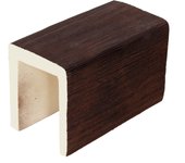 Viga imitación madera 15cm de ancho x 18cm de alto x 3m de largo color nogal oscuro decorativa de poliuretano vu0005-no