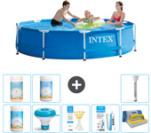 Paquete de piscina - intex - alrededor - 305x305x76 cm + accesorios