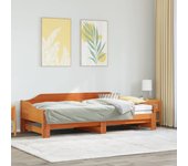 Diván y cama nido sin colchón 80x200 cm madera maciza