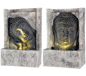 Fuente de jardín cara buda poliresina (13,5 x 28 x 40 cm)