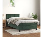 Somier de láminas con colchón verde oscuro 90x200 cm vidaxl