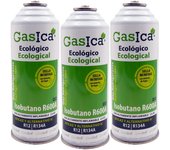 Pack 3 botellas gas refrigerante gasica d2 - r12 r134a
