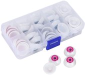 Ojos de muñeca de plástico semicirculares, coloridos, para manualidades, accesorios de halloween (20 mm, 40 piezas por caja)